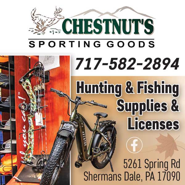 Chestnuts Sporting Goods <center>Chestnuts Sporting Goods | <b><a href="https://www.facebook.com/ChestnutsSportingGoods/" target="_blank" rel="noopener noreferrer">CLICK HERE to view the website</a></b></center>