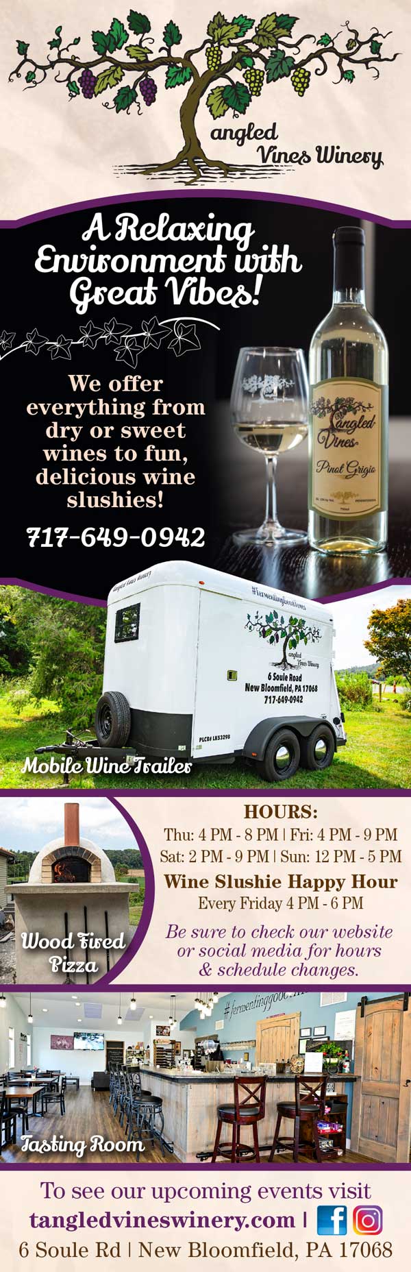 Tangled Vines Winery <center>Tangled Vines Winery | <b><a href="https://tangledvineswinery.com/" target="_blank" rel="noopener noreferrer">CLICK HERE to view the website</a></b></center>
